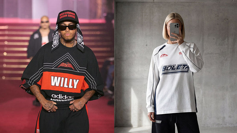 Chaqueta roja «Willy» y camiseta de fútbol blanca de Caracas Merch