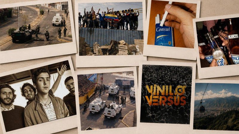 Collage de fotografías y polaroids de archivo sobre Venezuela, de la serie Memorias