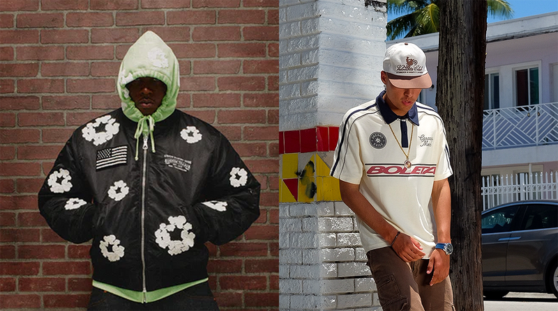 Sudadera con capucha verde estampada y camiseta blanca de Caracas Merch