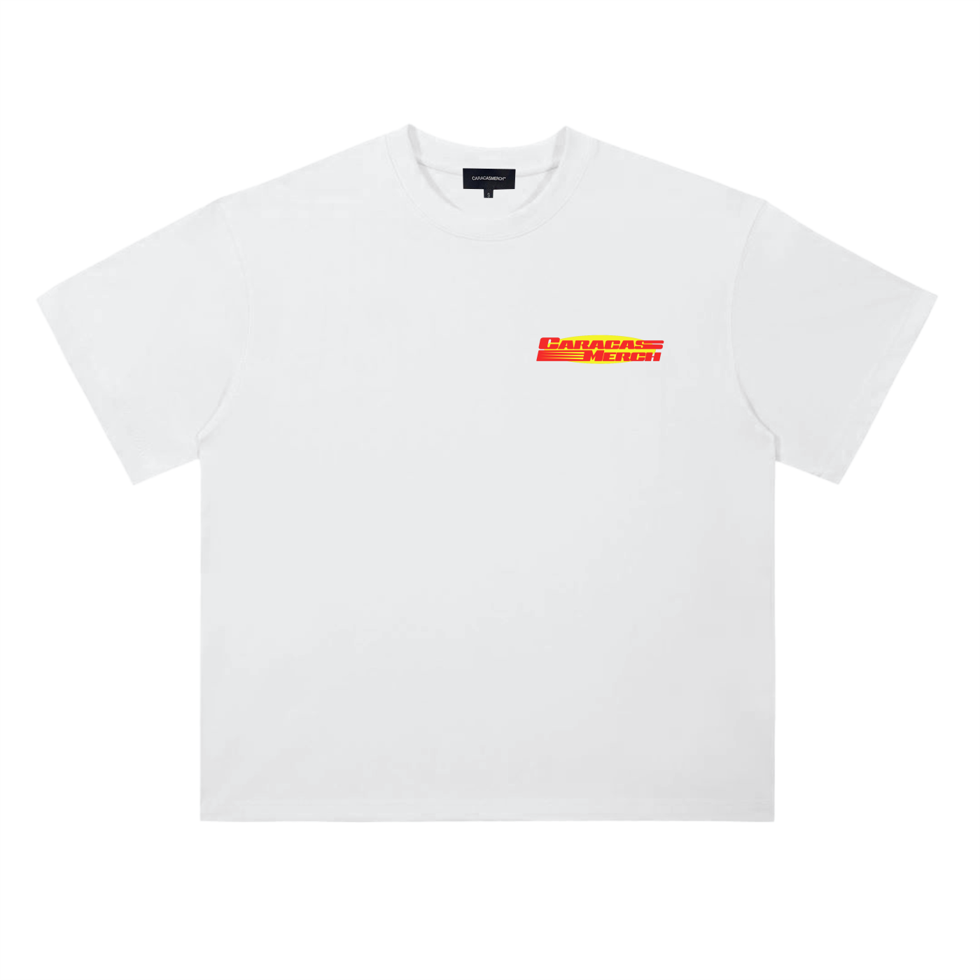 White Hierba Mala Nunca Muere oversized t-shirt with small chest graphic print