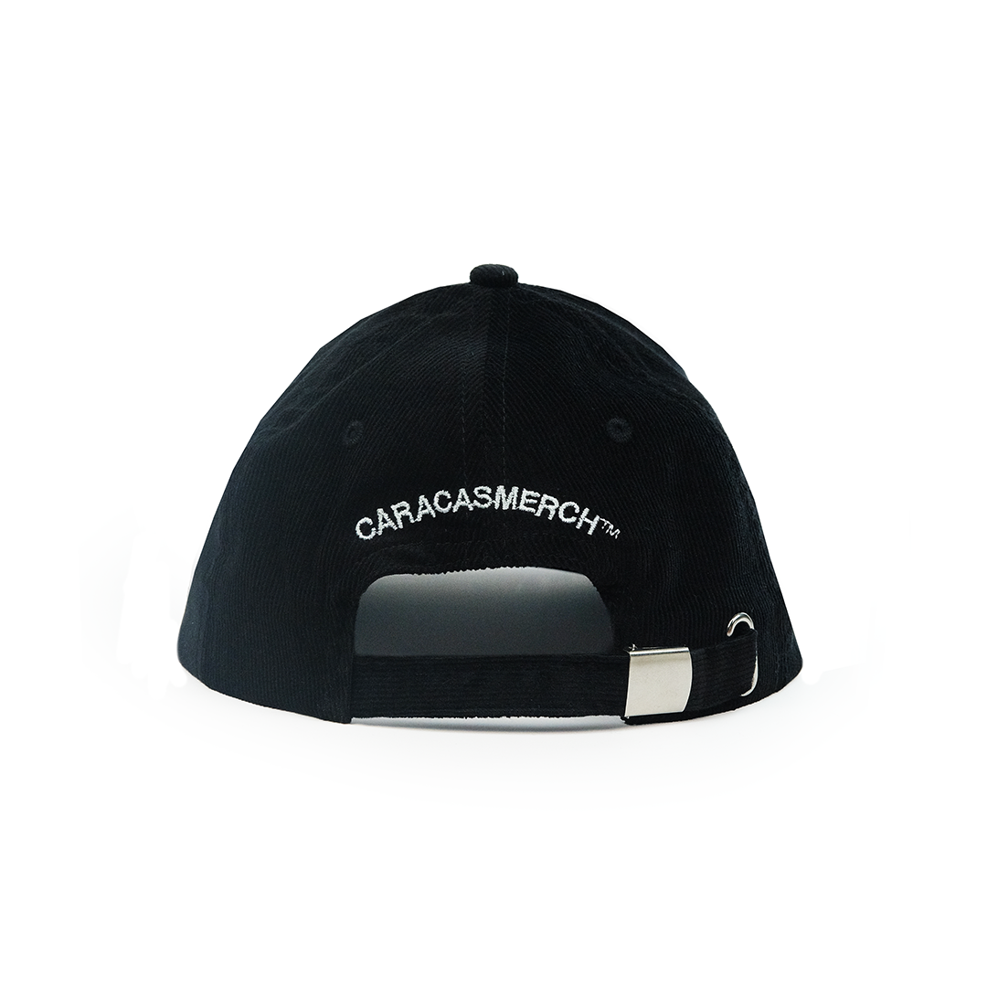 Back view of black Un Freseo Club embroidered cap by Caracas Merch