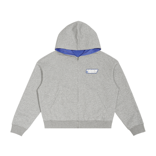 Caracas Merch Gray Zip Hoodie