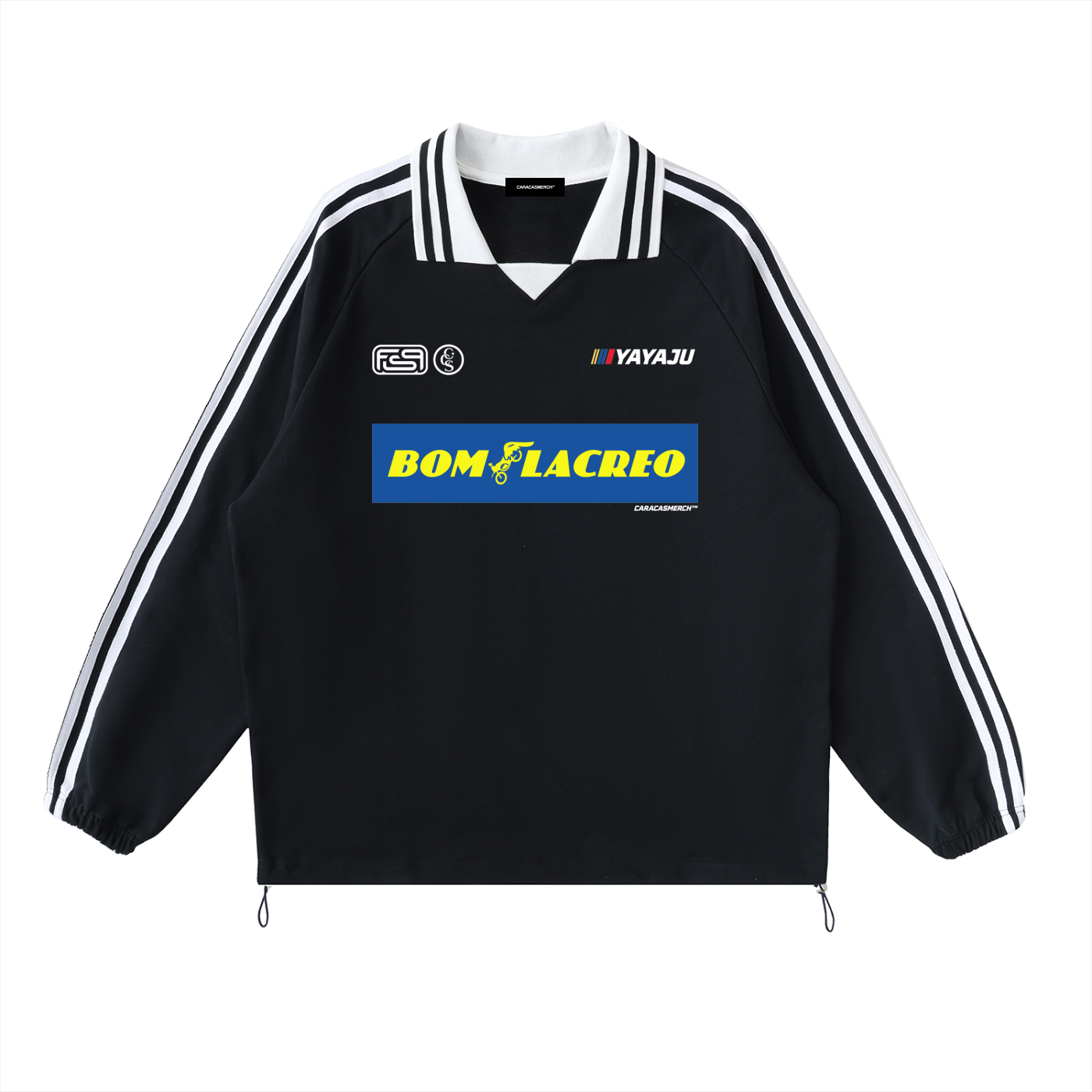 Bom Lacreo Long Sleeve Polo Jersey Black
