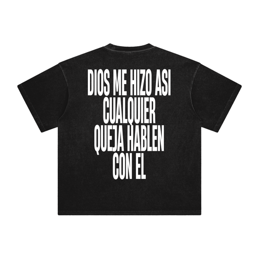 Dios me hizo asi Black Tee