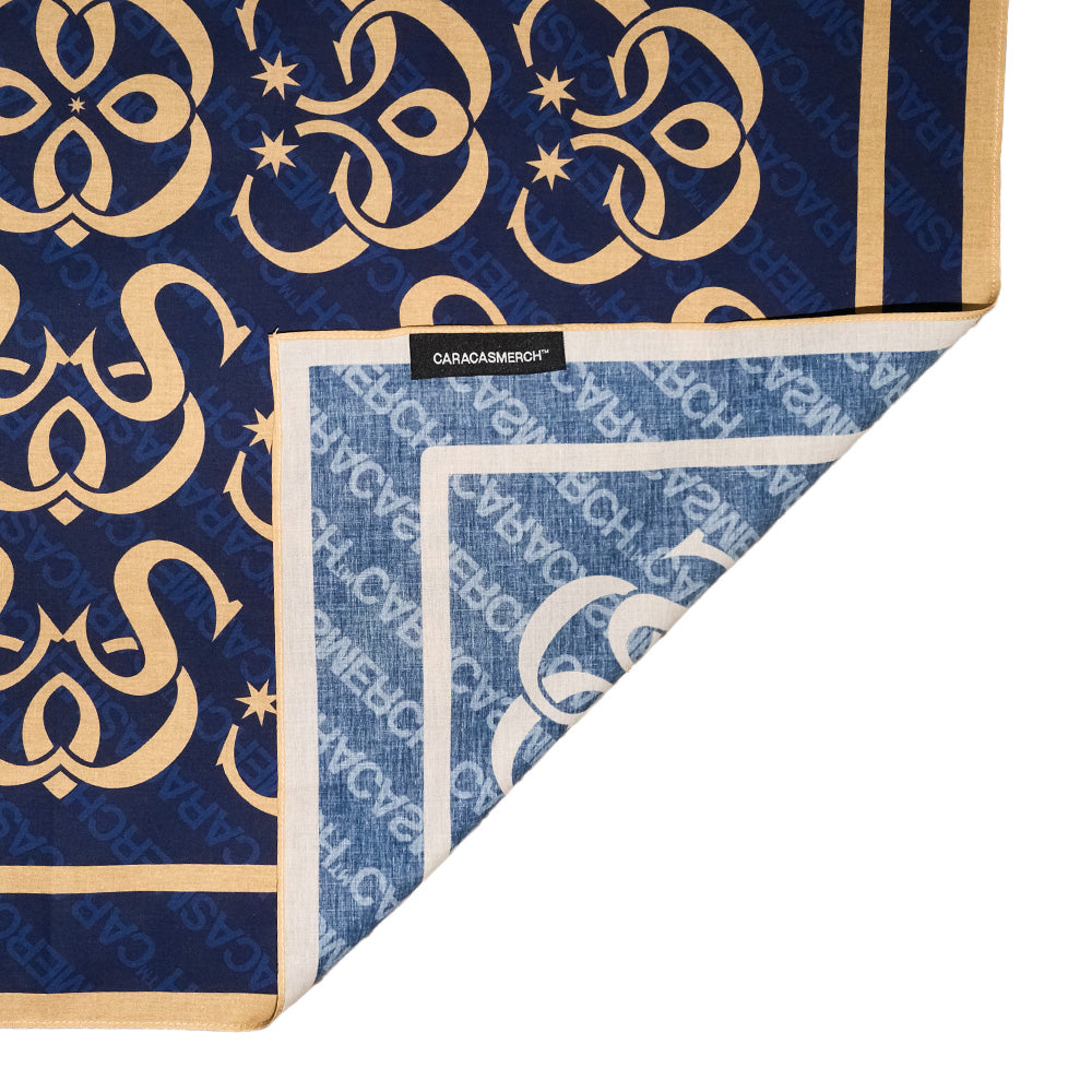 Details of caracas merch bandana navy ccs monogram streetwear
