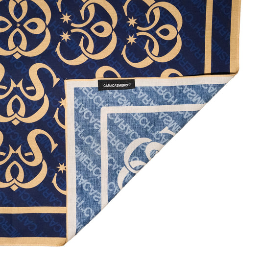 Details of caracas merch bandana navy ccs monogram streetwear