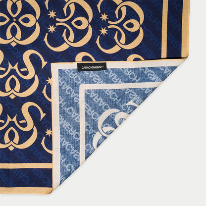 Details of caracas merch bandana navy ccs monogram streetwear