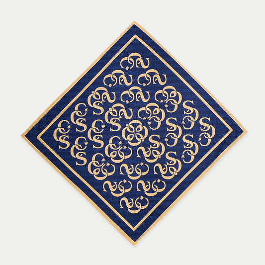 Navy Bandana with CCS monogram streetwear fashion summer