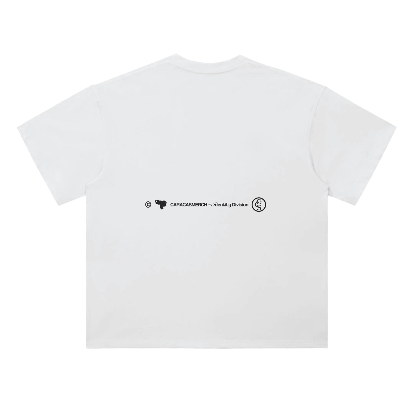 Back view of i love venezuela white graphic t-shirt by Caracas Merch