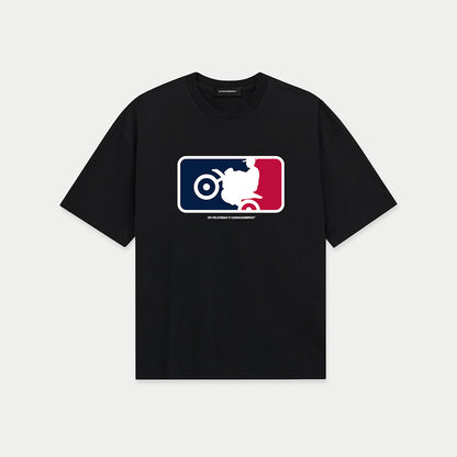 En velocidad black shirt motorcycle