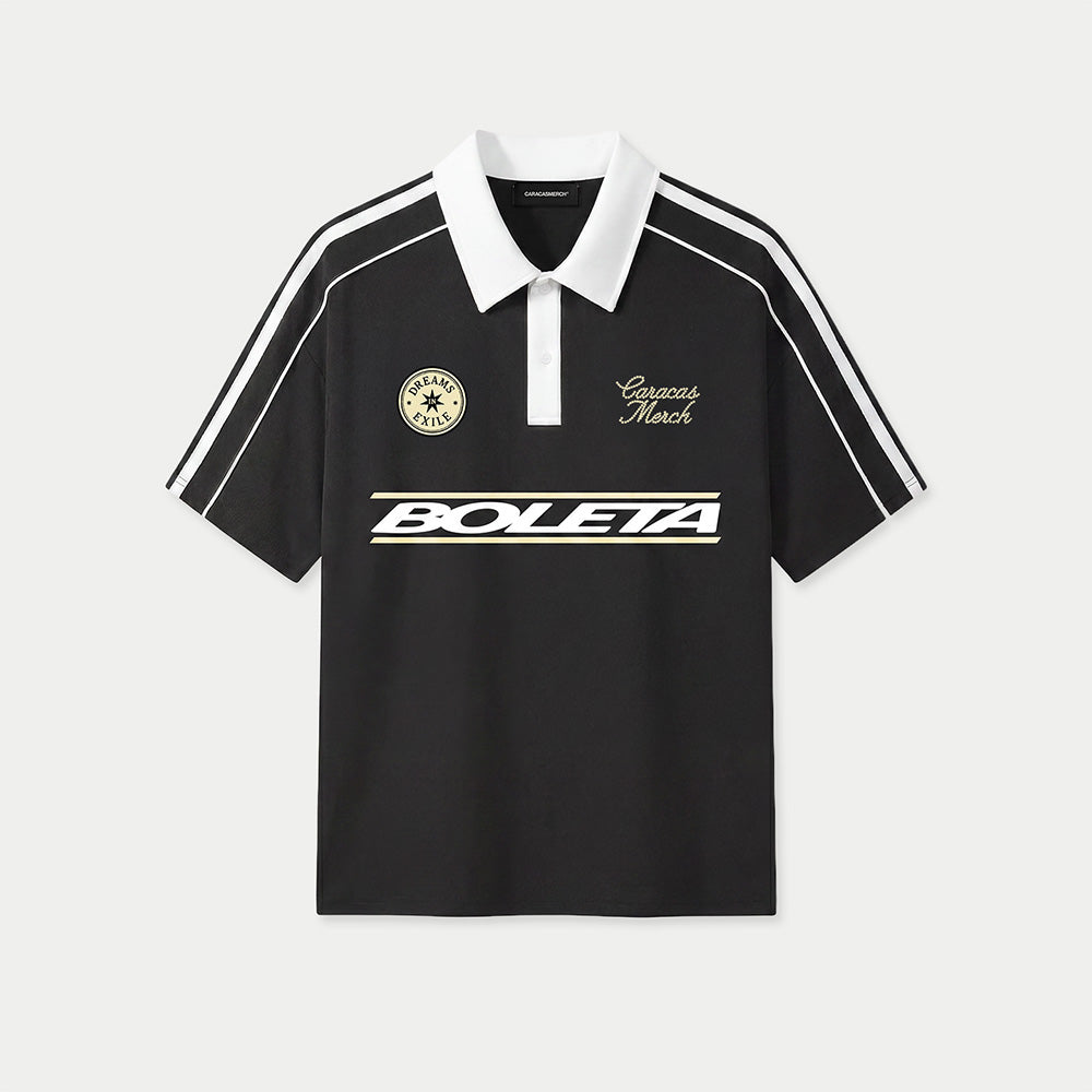 Boleta Black Soccer Polo Jersey