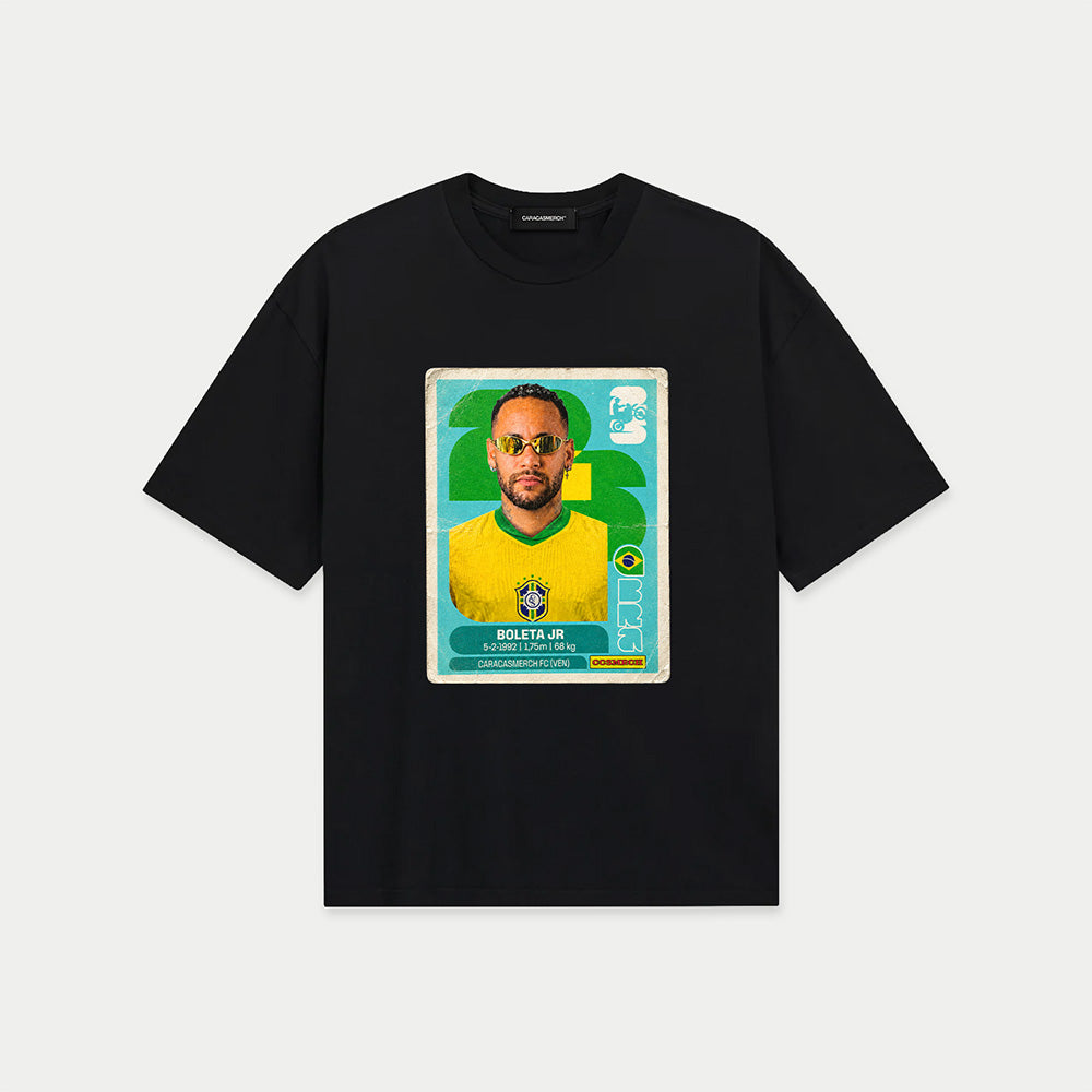 Boleta Jr, Neymar shirt sticker brasil by caracas merch front view