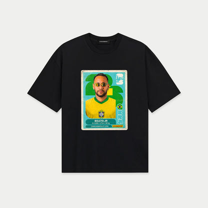 Boleta Jr, Neymar shirt sticker brasil by caracas merch front view