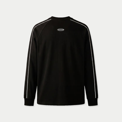 Back view of black Boleta motorsport long sleeve shirt