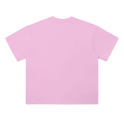 Back view of Boleta pink oversized t-shirt