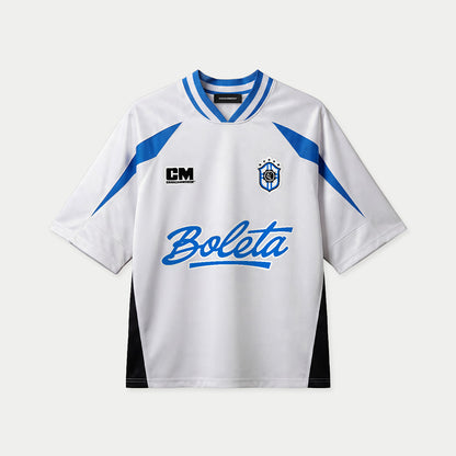 White Boleta jersey by caracas merch front view