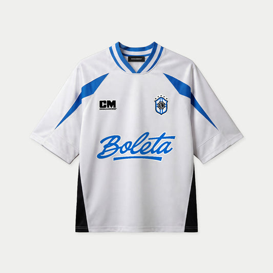 White Boleta jersey by caracas merch front view