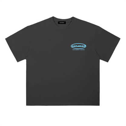 Front view of caracas archives black graphic t-shirt by Caracas Merch