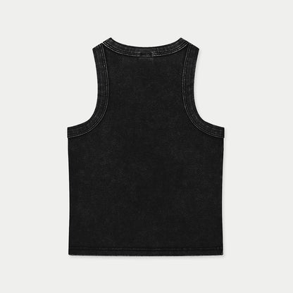 Back view of black Caracas tank top