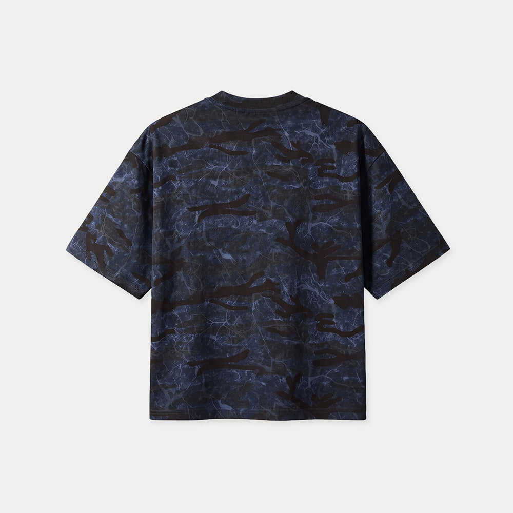 Caracas Blue Camo Boxy Tee