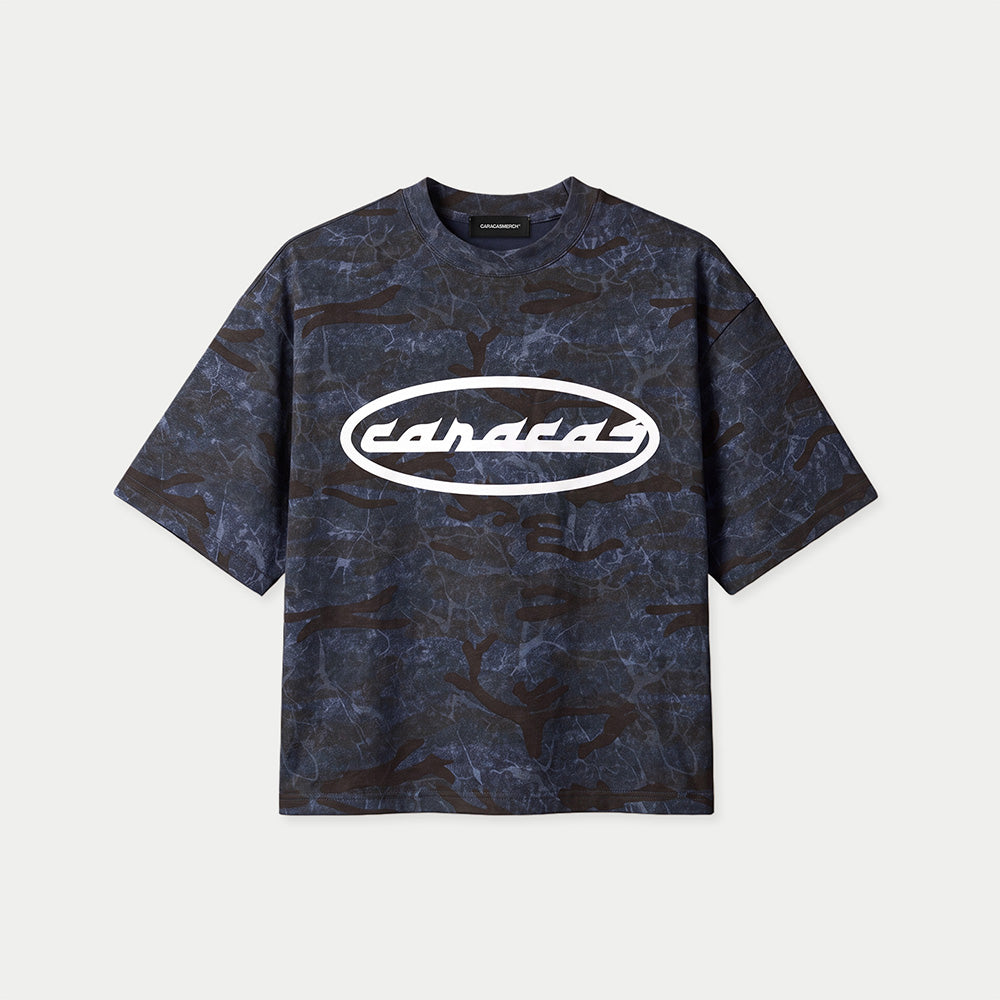 Caracas Blue Camo Boxy Tee