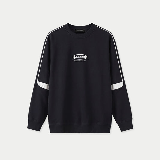 Black Venezuelan streetwear crewneck sweatshirt front view