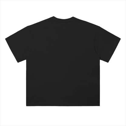 Back view of caracas es un lacreo black graphic t-shirt by Caracas Merch