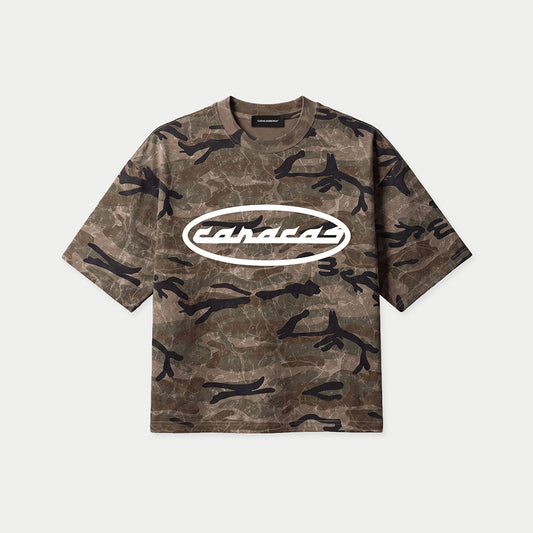Caracas Green Camo Boxy Tee