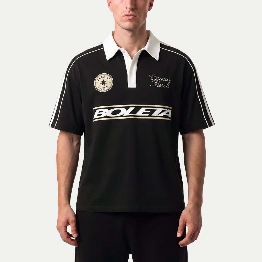 Boleta Black Soccer Polo Jersey