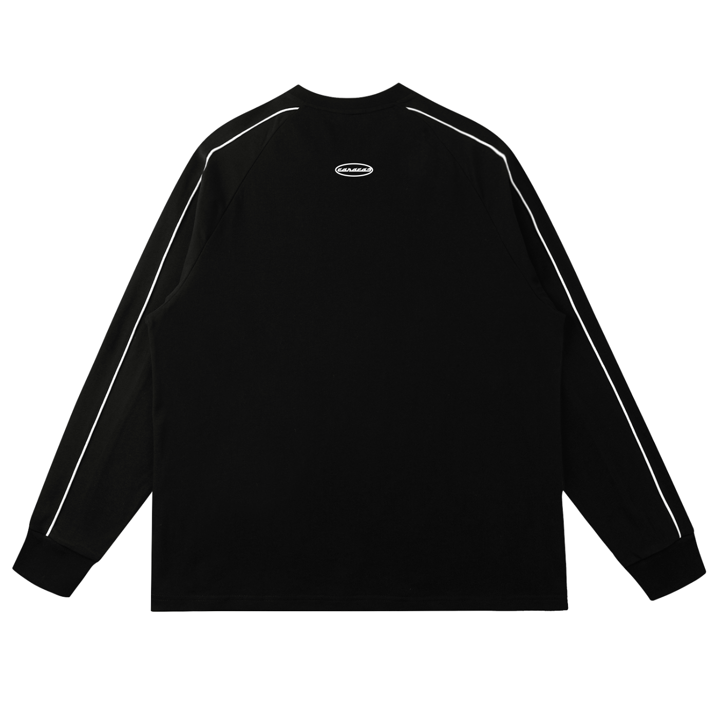 Back view of black Boleta motorsport long sleeve shirt