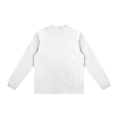 Back view of white Boleta long sleeve shirt by Caracas Merch