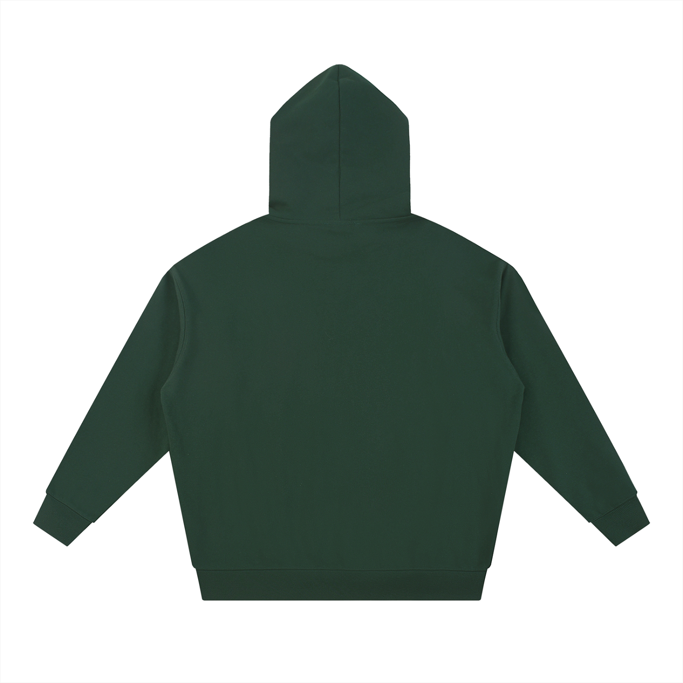 Back view of green Caracas Merch hoodie