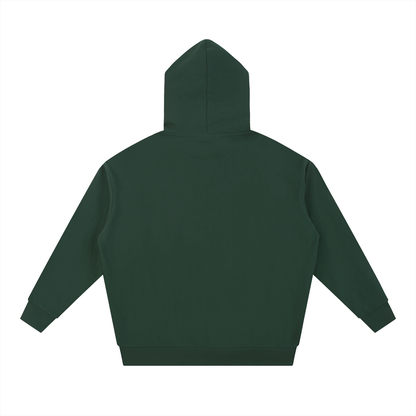 Back view of green Caracas Merch hoodie