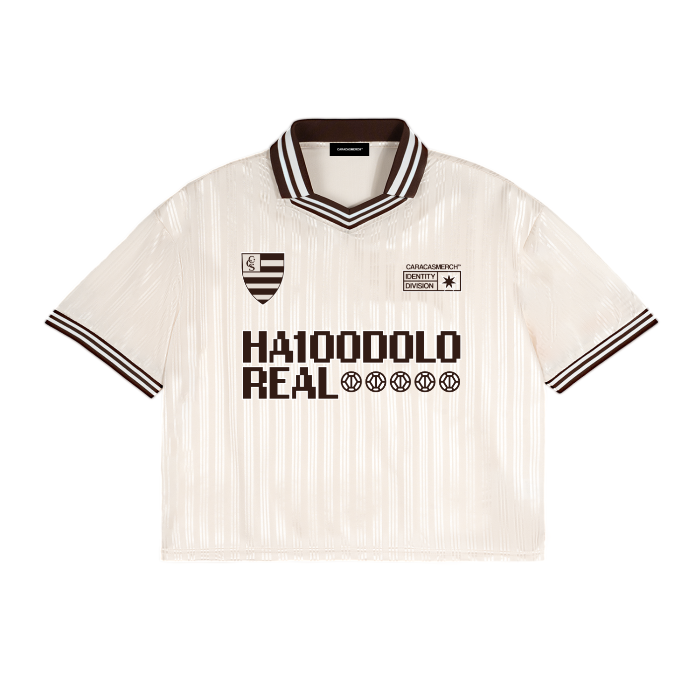 Cream Caracas Merch HA100DOLO REAL soccer jersey front view