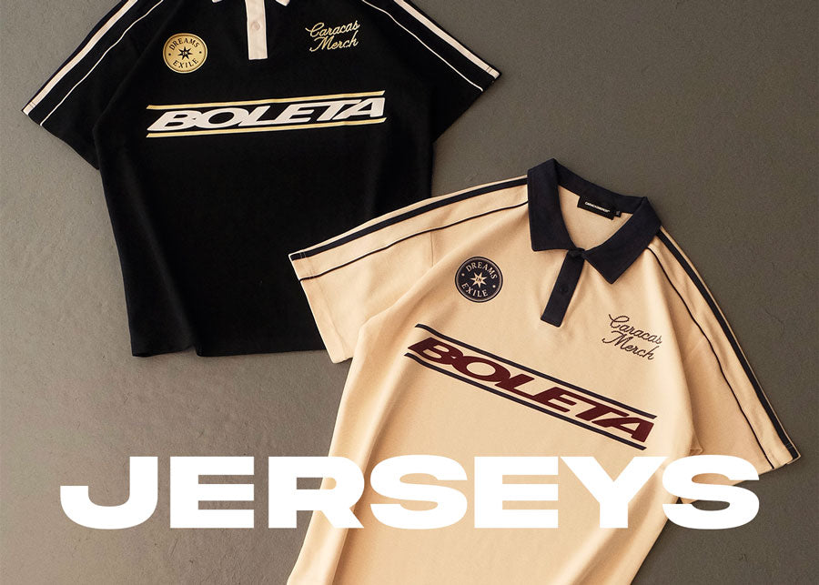 Retro style streetwear jerseys from Caracas Merch