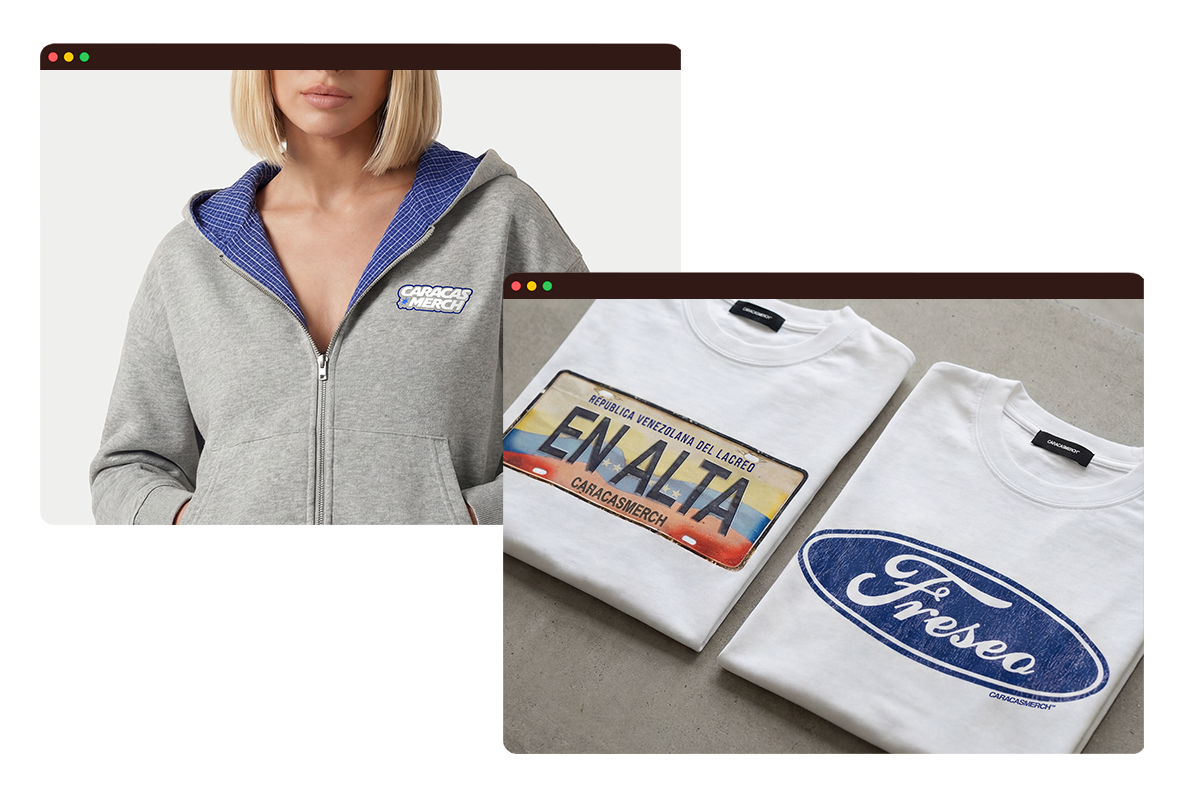Premium streetwear hoodie and graphic t-shirts by Caracas Merch