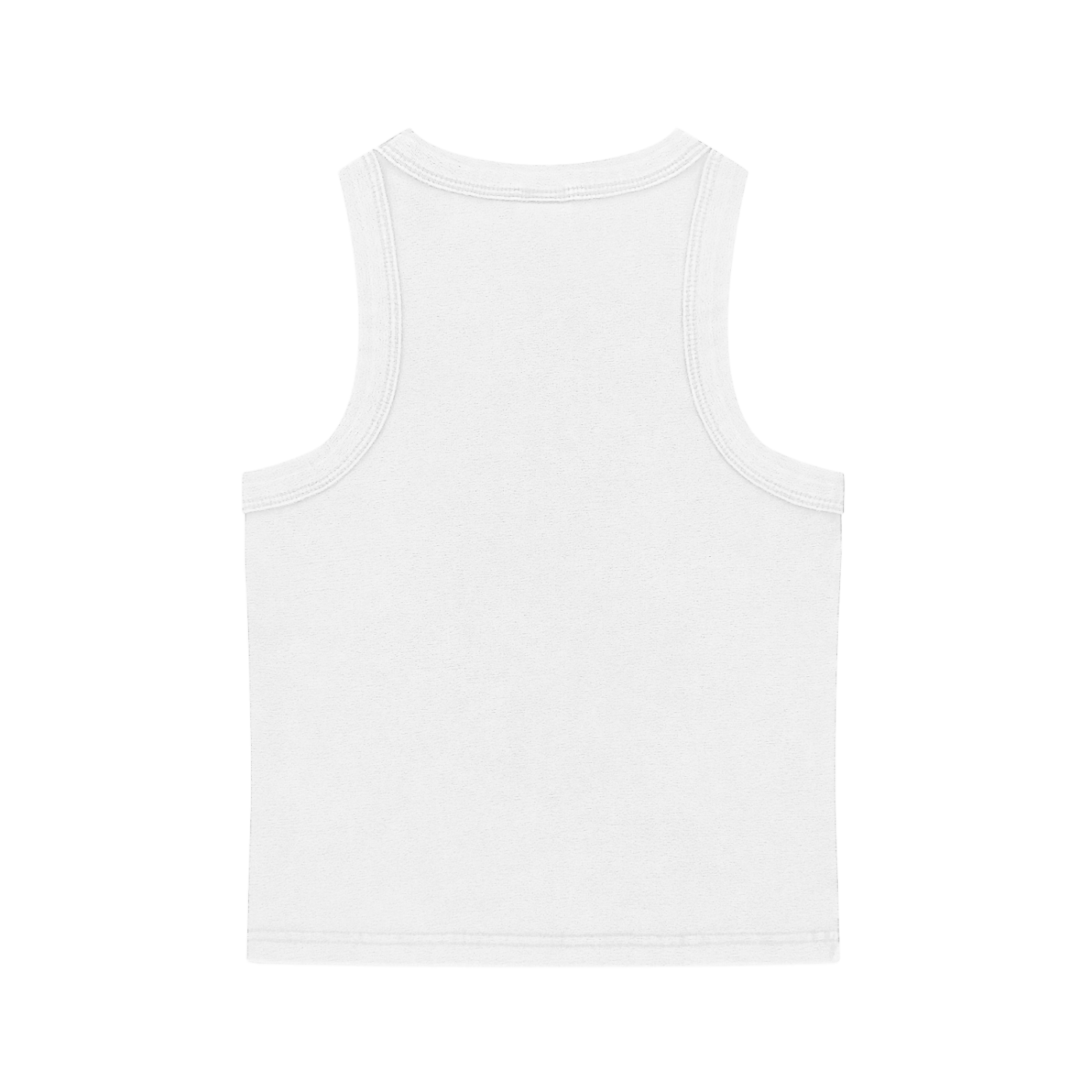 White Caracas graphic tank top back view