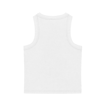 White Caracas graphic tank top back view
