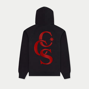 CCS Monogram Black and Red Hoodie