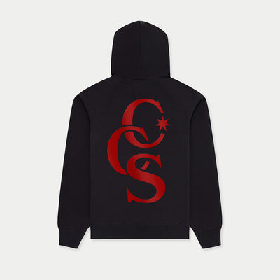 CCS Monogram Black and Red Hoodie