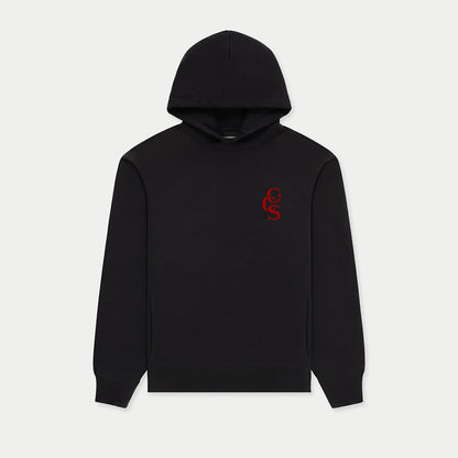 CCS Monogram Hoodie black with red front print Caracas Merch streetwear hoodie