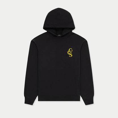 CCS Monogram Hoodie black with yellow front print Caracas Merch streetwear hoodie