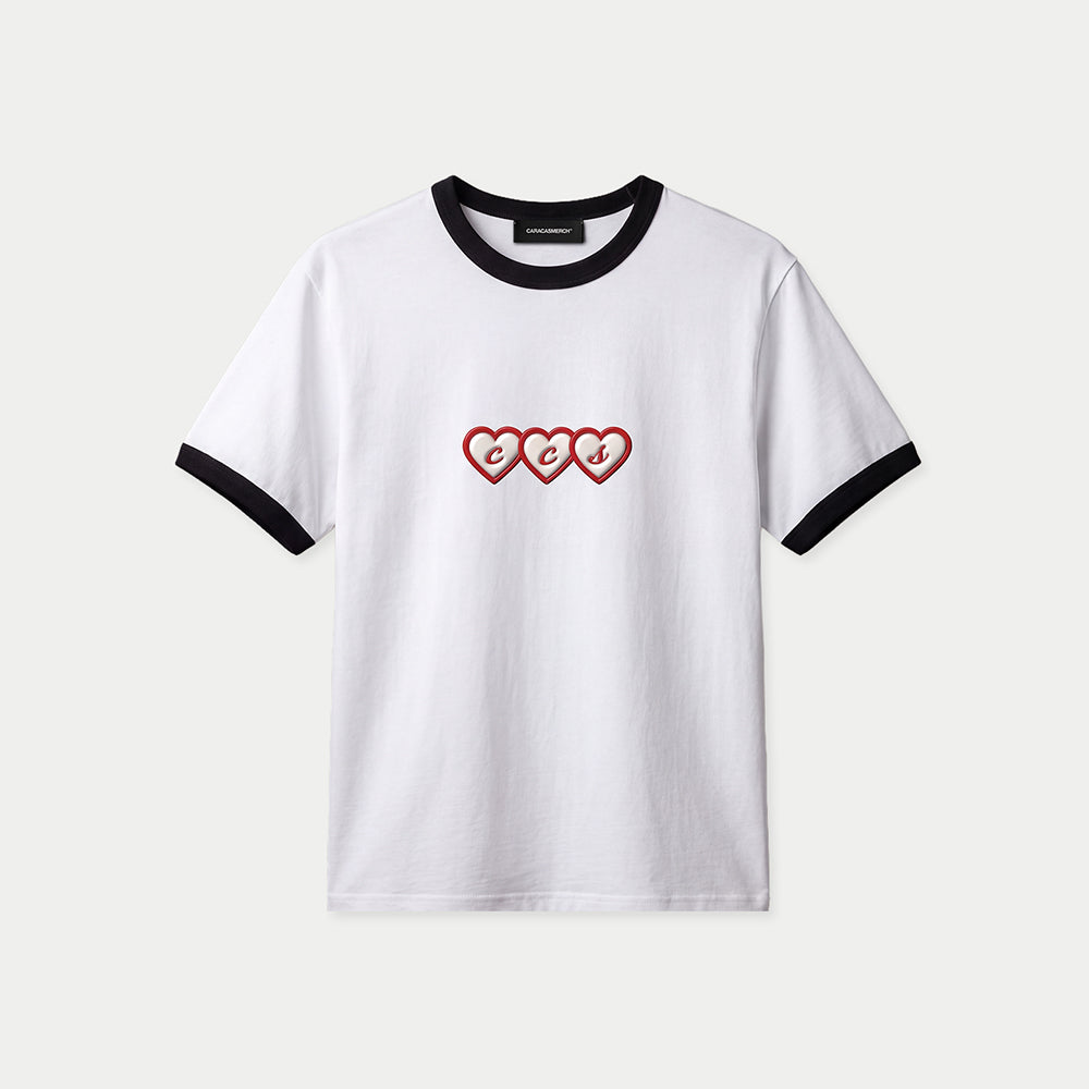 CCS Hearts White Slim Tee