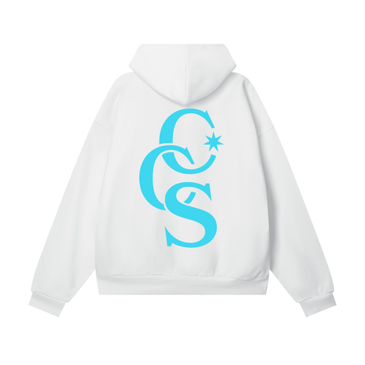 CCS Monogram Hoodie blue back print Caracas Merch streetwear hoodie