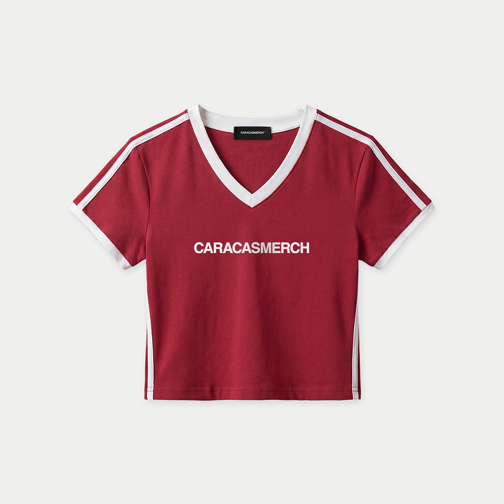 Caracas Merch Red Soccer Crop Tee