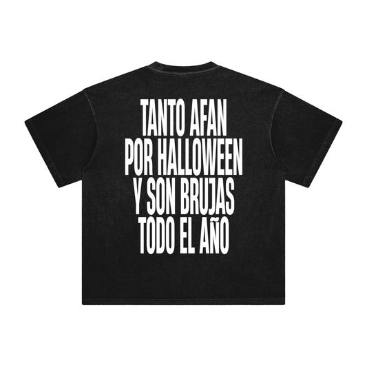 Tanto afan por halloween Black Tee