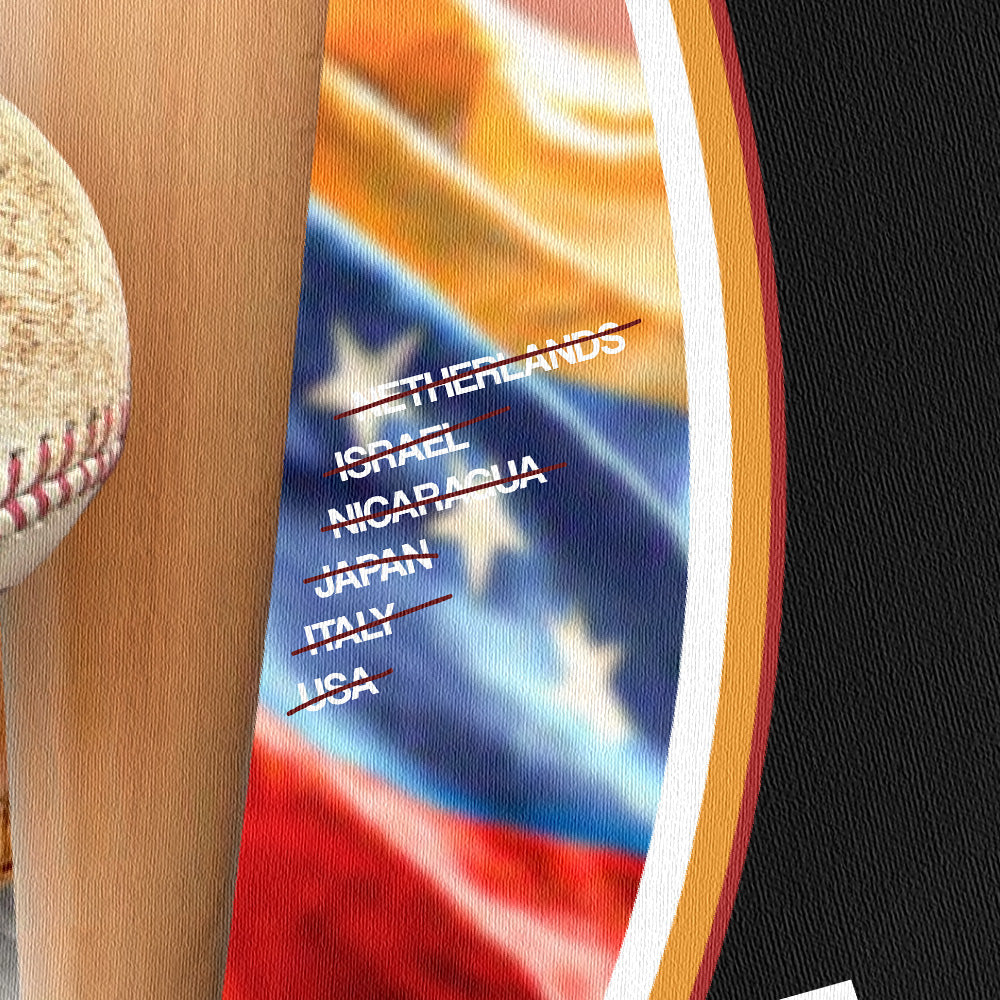 Details of countries versus venezuela baseball champions black tee 2026 vintage baseball graphic shirt