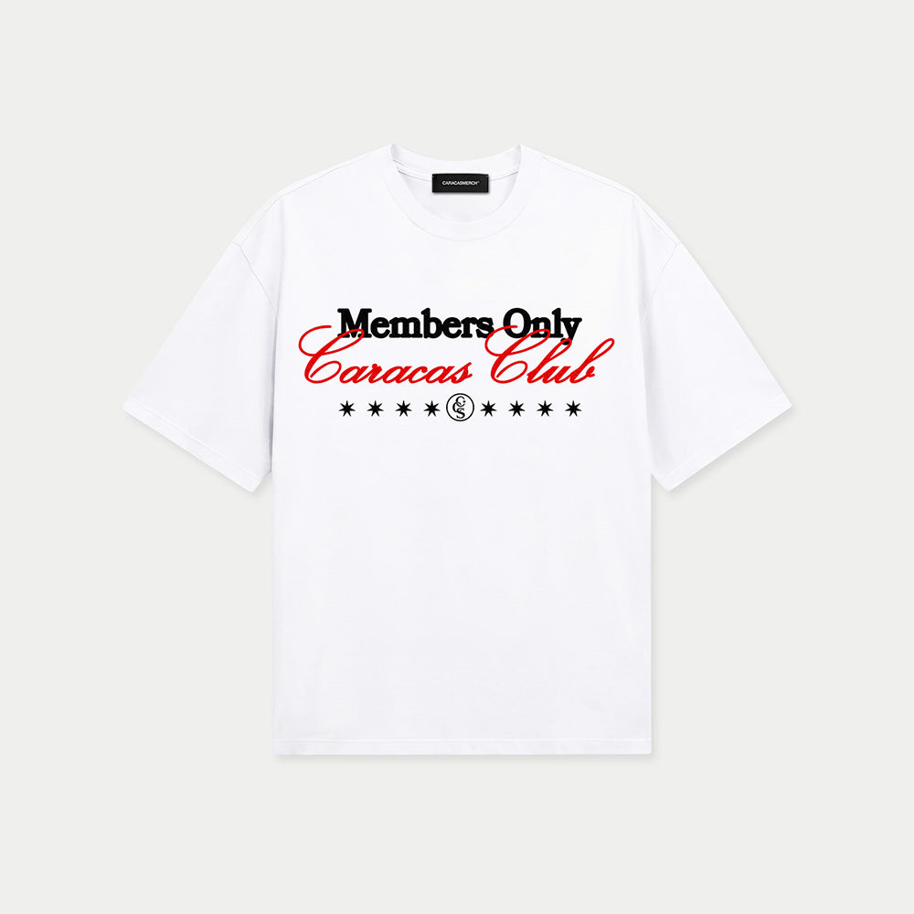 Members Only White Tee - Caracas Merch