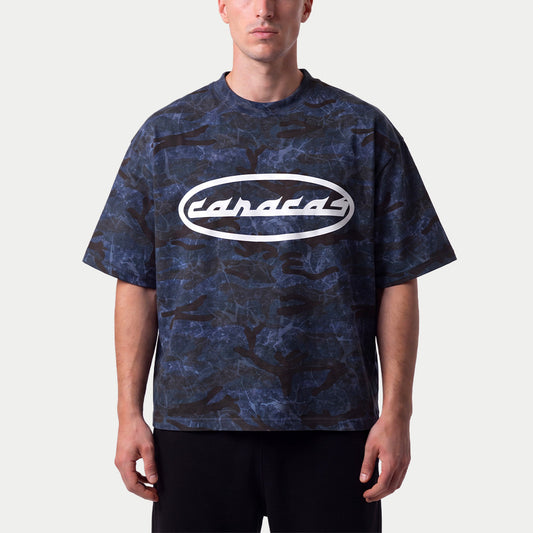 Caracas Blue Camo Boxy Tee