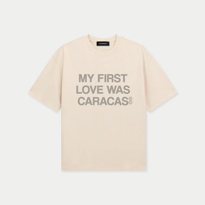 Front view of my first love was caracas graphic t-shirt by Caracas Merch